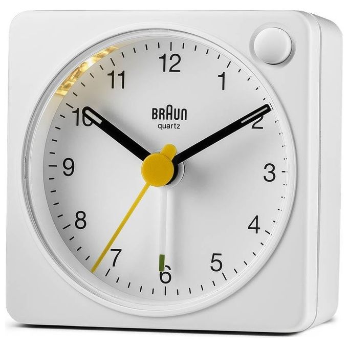 Braun BC 02 XW Sveglia al Quarzo Bianco con Funzione Luce
