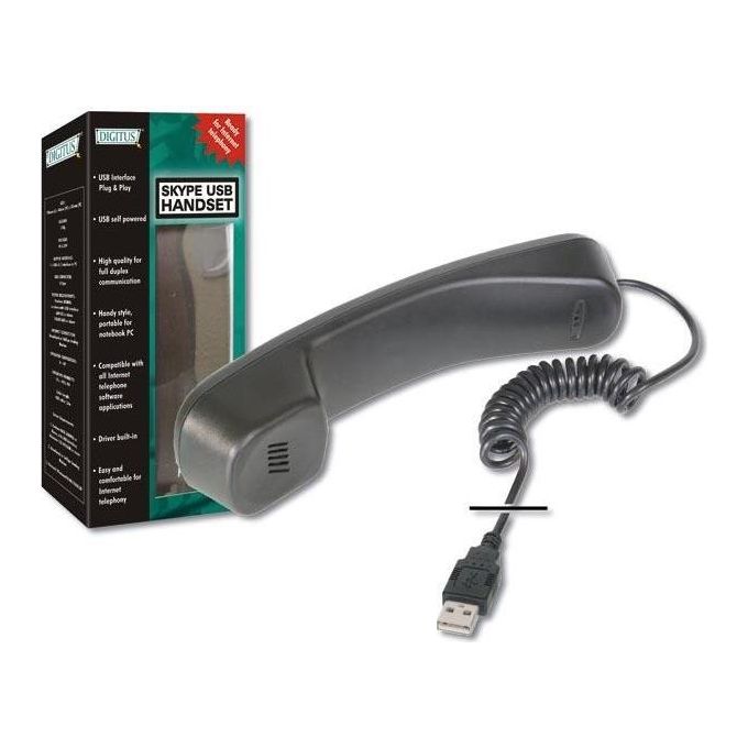 Digitus cornetta telefonica usb per uso voip e skype
