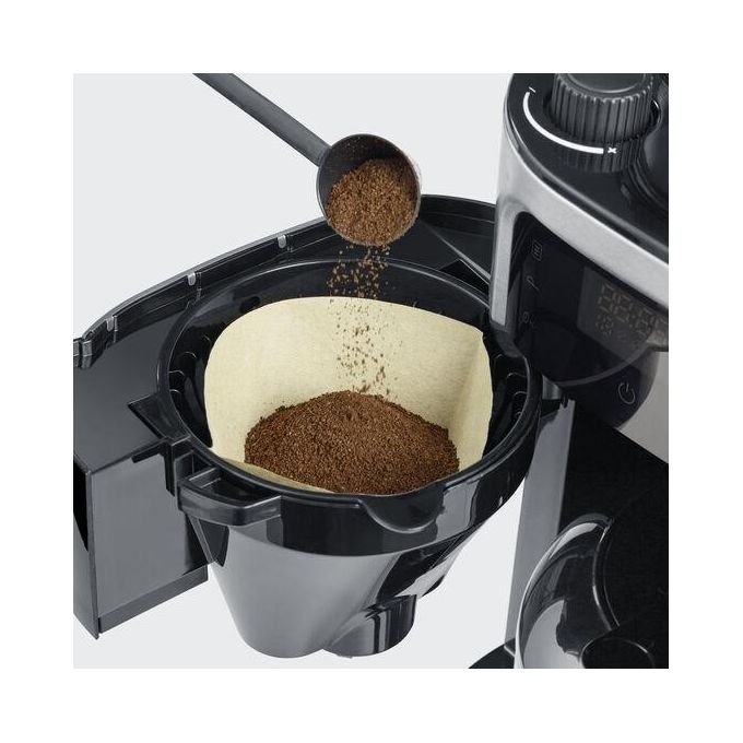 Severin KA 4814 Macchina da caffe' Automatica-Manuale con Macinacaffe' Capacita' 1 L 8 tazze Potenza 1000 W colore Nero Acciaio inox