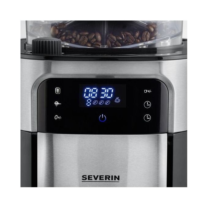 Severin KA 4814 Macchina da caffe' Automatica-Manuale con Macinacaffe' Capacita' 1 L 8 tazze Potenza 1000 W colore Nero Acciaio inox