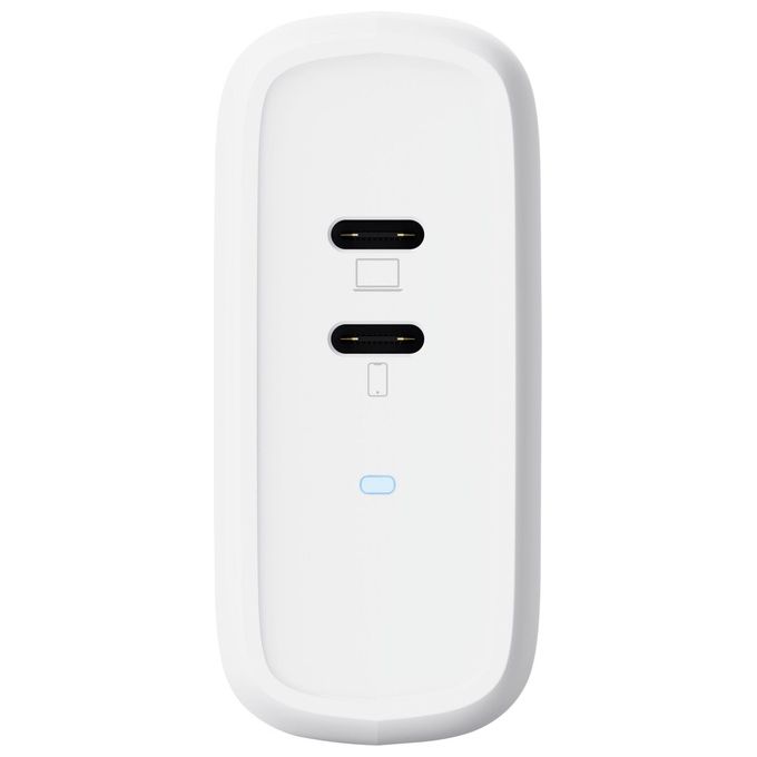 Trust 25381 Maxo Caricatore Universale 65 W con 2 Porte USB-C Ricarica Rapida PPS colore Bianco