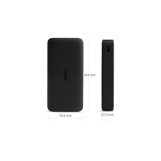Xiaomi VXN4304GL Redmi Power Bank 20000 mAh 18W Fast Charge 2 Porte USB-A Ingresso Micro-USB USB-C colore Nero