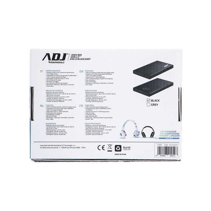 Adj AH612 Case Esterno per Disco Rigido 2.5'' USB 3.0