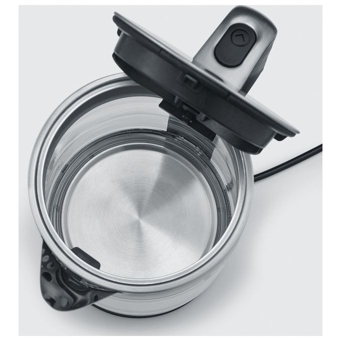 Severin 3420-000 WK 3420 Bollitore elettrico 2200 W 1 7 L filtro estraibile base 360° colore Nero Acciaio Trasparente