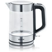 Severin 3420-000 WK 3420 Bollitore elettrico 2200 W 1 7 L filtro estraibile base 360° colore Nero Acciaio Trasparente