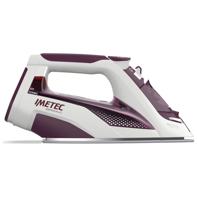 Imetec ZeroCalc Z3 3900 Ferro da Stiro a Vapore Tecnologia Anticalcare Piastra Ceramica 2400W Bianco