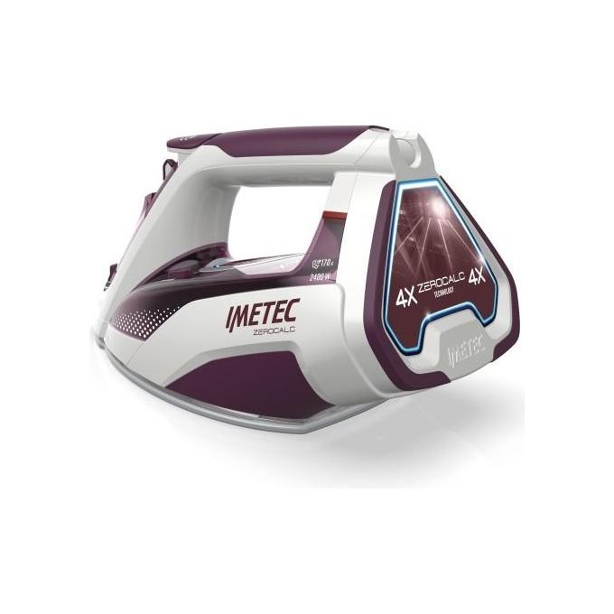 Imetec ZeroCalc Z3 3900 Ferro da Stiro a Vapore Tecnologia Anticalcare Piastra Ceramica 2400W Bianco