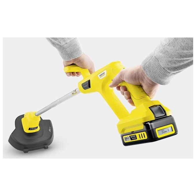 Kärcher 14443010 LTR 18-25 Battery Set Trimmer a batteria 18 V 2.5 Ah Diametro taglio 25 cm Velocita' 9500 giri-min Autonomia fino a 30 min colore Giallo