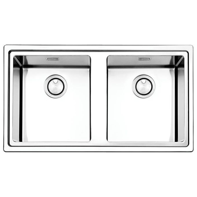 Apell LNP862IBC Linear Plus Lavello da Incasso Semifilo 2 Vasche 86x50 cm Acciaio Inossidabile colore Inox Spazzolato