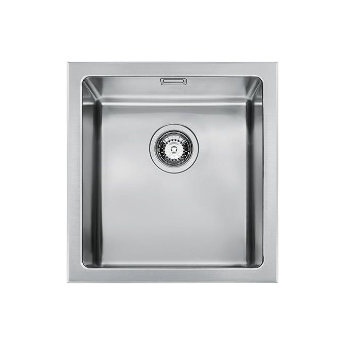 Apell LNR34SFR Serie Radius Lavello Acciaio Spazzolato da Incasso 1 vasca bordo 4mm 40,7x50cm