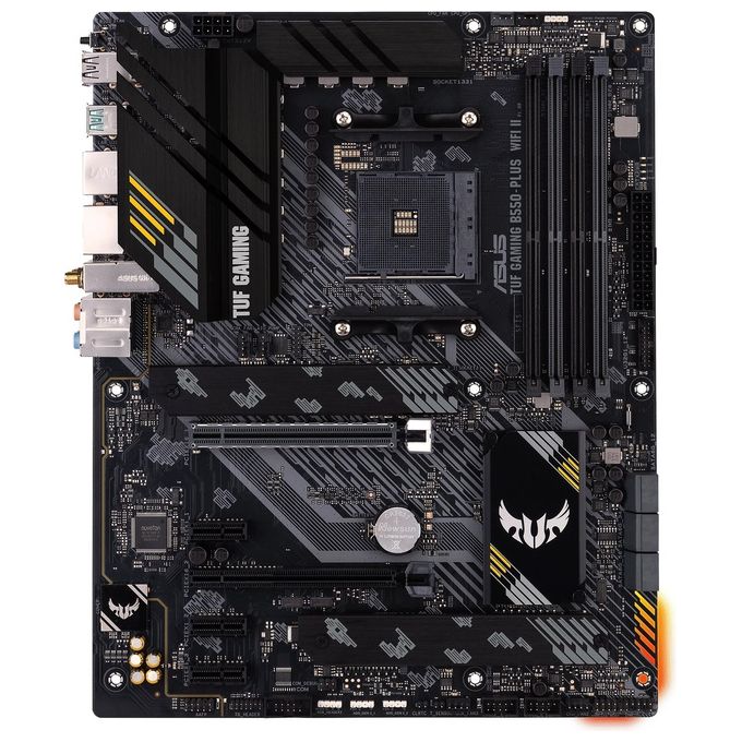Asus TUF-GAMING-B550-PLUS-WIFI-II Scheda Madre ATX AMD B550 Socket AM4 DDR4 Wi-Fi 6 Bluetooth 5.2 2.5G LAN PCIe 4.0 2xM.2 6xSATA colore Nero