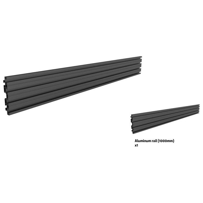 Multibrackets 8021 M Pro Series Binario per Supporto Componibile 100 cm in Alluminio con Carico Massimo 30 kg colore Nero