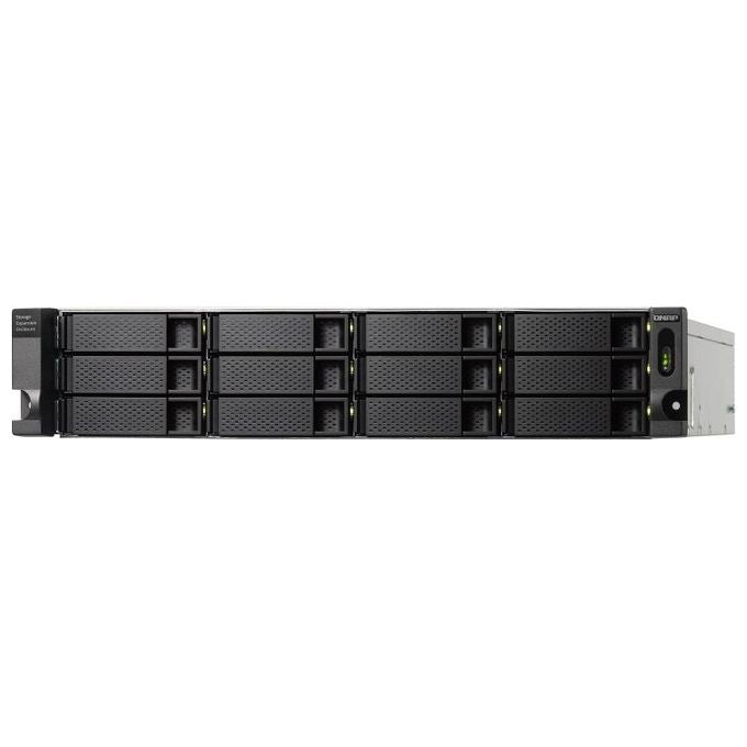 Qnap TL-R1200S-RP Contenitore di Unita' Di Archiviazione 2,5-3,5'' Enclosure Hdd-Ssd Nero-Grigio