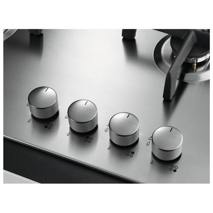 Aeg HGB64400SM Slim Line Piano Cottura a Gas 4 Zone Bruciatori SpeedBurner 60 cm Inox