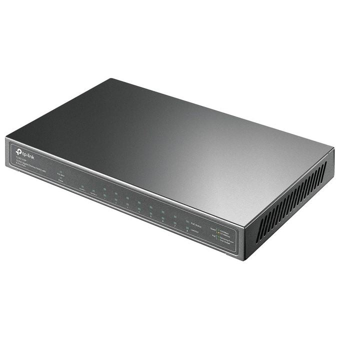TP-Link TL-SG1210P Switch Non Gestito 10 Porte Gigabit Ethernet 9 RJ-45 1 SFP 8 Porte PoE+ 63 W 20 Gbit-s colore Grigio