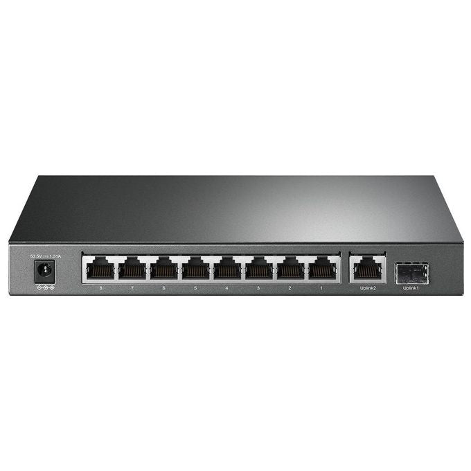 TP-Link TL-SG1210P Switch Non Gestito 10 Porte Gigabit Ethernet 9 RJ-45 1 SFP 8 Porte PoE+ 63 W 20 Gbit-s colore Grigio