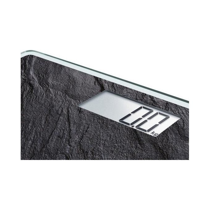 Soehnle Style Sense Compact 300 - Bilancia pesapersone digitale, portata 180 kg, precisione 100 g, display LCD, funzioni: accensione-spegnimento automatici, piedini antiscivolo, superficie vetro temperato, colore nero-argento