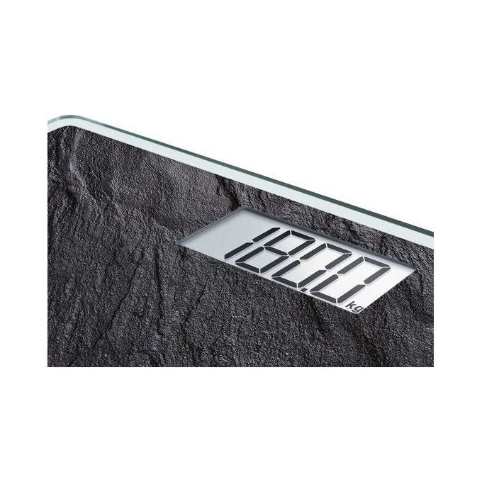 Soehnle Style Sense Compact 300 - Bilancia pesapersone digitale, portata 180 kg, precisione 100 g, display LCD, funzioni: accensione-spegnimento automatici, piedini antiscivolo, superficie vetro temperato, colore nero-argento