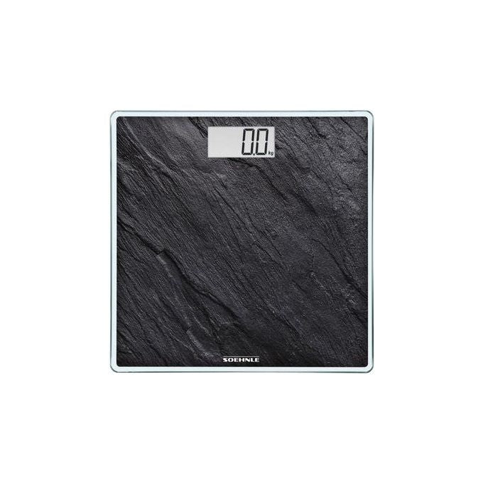 Soehnle Style Sense Compact 300 - Bilancia pesapersone digitale, portata 180 kg, precisione 100 g, display LCD, funzioni: accensione-spegnimento automatici, piedini antiscivolo, superficie vetro temperato, colore nero-argento
