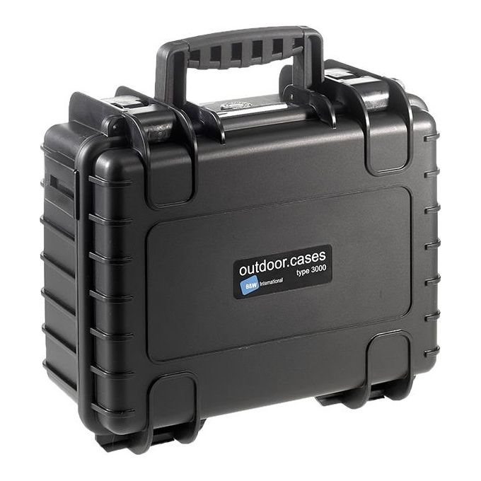 BandW International Type 3000 Custodia Rigida per Fotocamere da Esterni con Imbottitura Nero