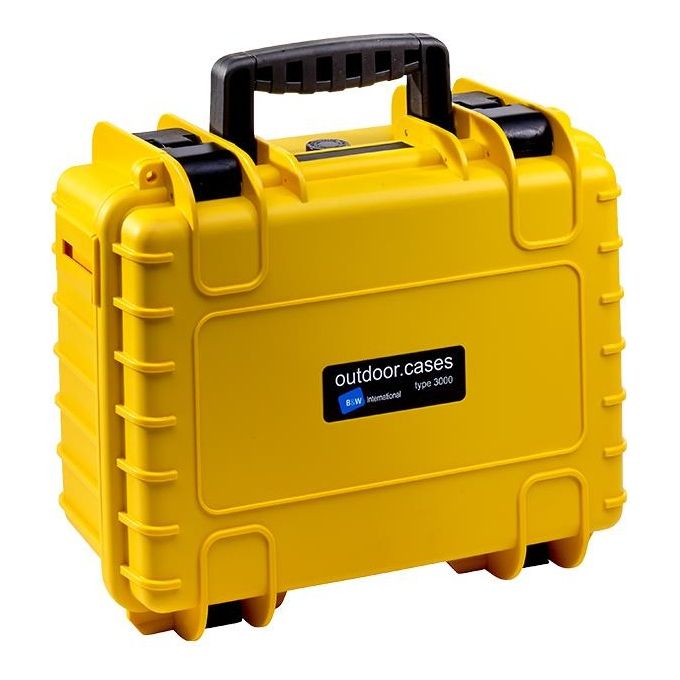 BandW International Type 3000 Custodia Rigida per Fotocamere da Esterni con Imbottitura Giallo