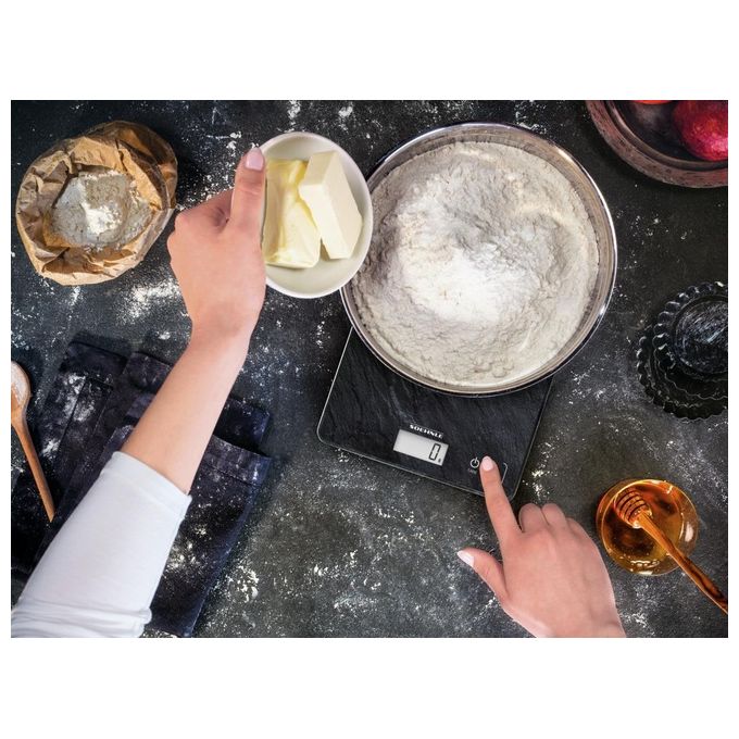 Soehnle Bilancia da Cucina Page Compact 300 Slate Vetro-Ardesia