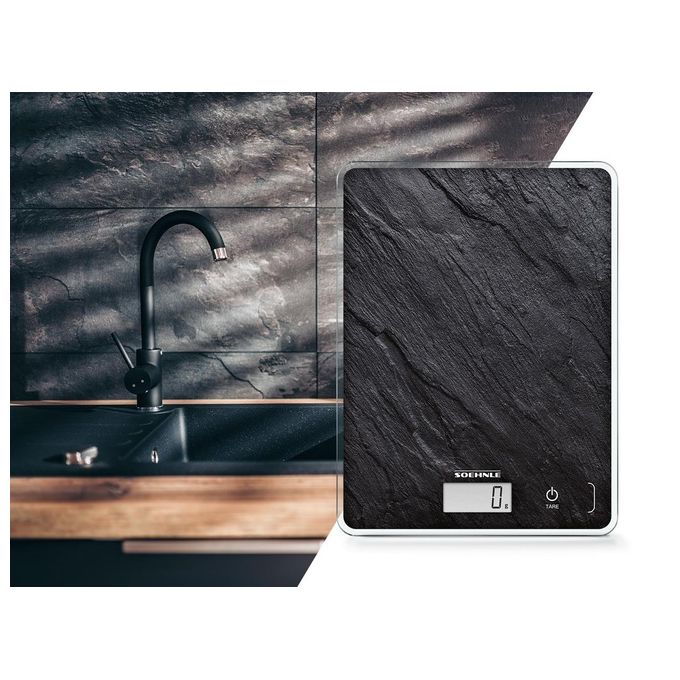 Soehnle Bilancia da Cucina Page Compact 300 Slate Vetro-Ardesia