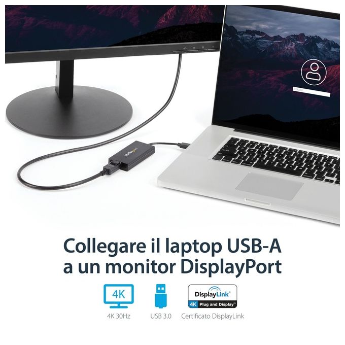 StarTech.com Adattatore Convertitore Usb3.0 a Displayport Ultra hd 4k