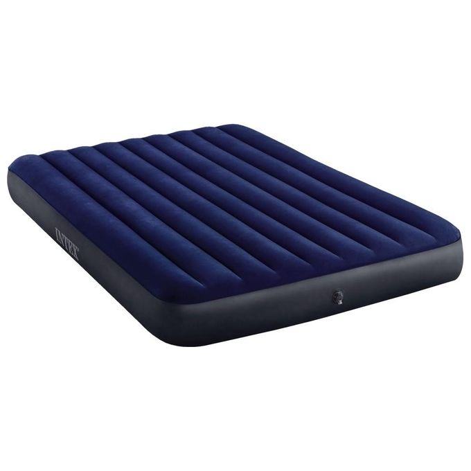 Intex 64765 Materasso Matrimoniale Gonfiabile Blu Con Cuscini Single