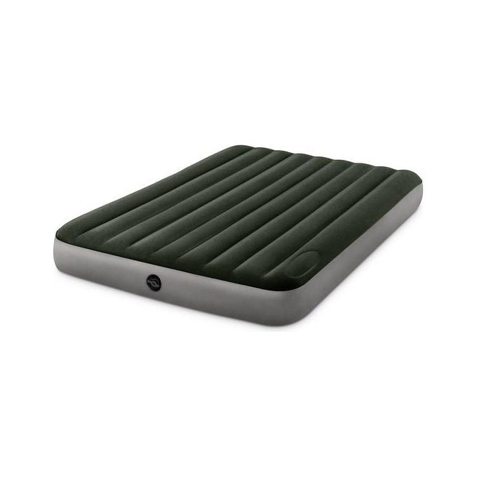 Intex 64763E Downy Materasso Gonfiabile Matrimoniale Fiber-Tech 152x203x25 cm 272 Kg Pompa a Pedale colore Verde