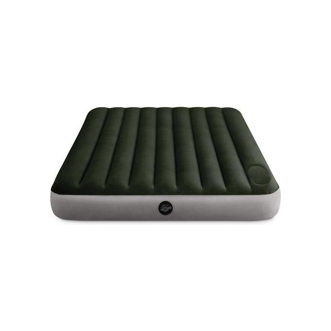 Intex 64763E Downy Materasso Gonfiabile Matrimoniale Fiber-Tech 152x203x25 cm 272 Kg Pompa a Pedale colore Verde