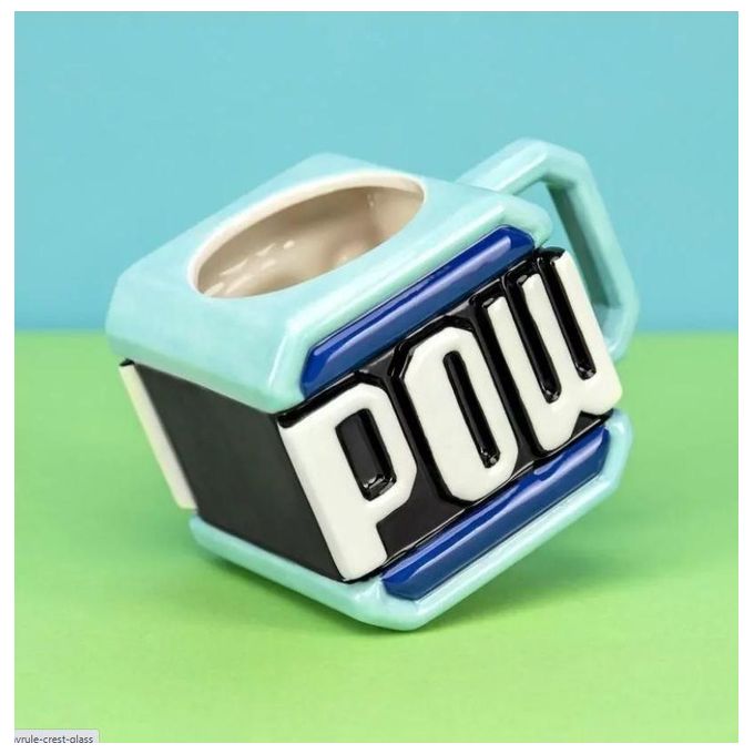 Paladone Nintendo Super Mario Pow Block Mug Tazza Sagomata