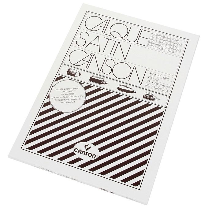 Canson Confezione 250 Fogli Carta Lucida Satinata A3 95gr