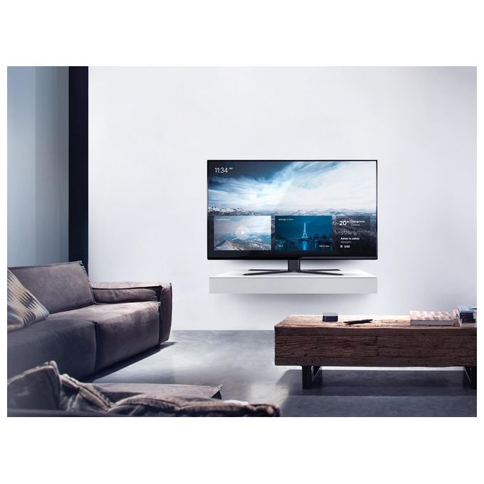 One For All WM4471 Solid Line Supporto TV da Appoggio Regolabile Altezza 5 Posizioni Inclinazione ±15° Rotazione 90° VESA 200x100-400x400mm 32-65'' colore Nero
