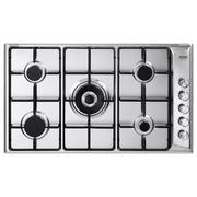 De Longhi Piano Cottura a Gas 5 Fuochi Bruciatore Tripla Corona 90 cm Acciaio Inox DLI 59 DD