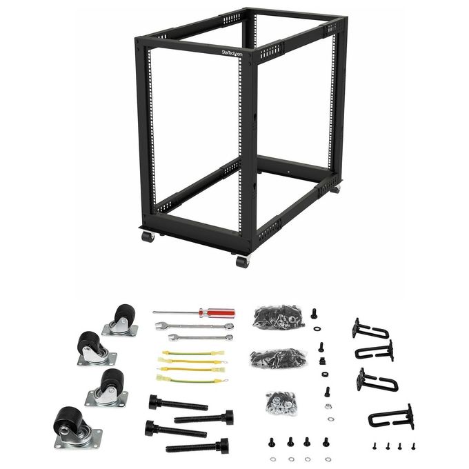 Startech Armadio Server Rack a Telaio Aperto 18U 4 Staffe Profondita' Regolabile