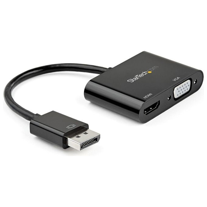 StarTech.com DP2VGAHD20 Adattatore Video DisplayPort a HDMI VGA 4K 60Hz HDR HDMI 2.0 DisplayPort 1.2 Audio 7.1 colore Nero
