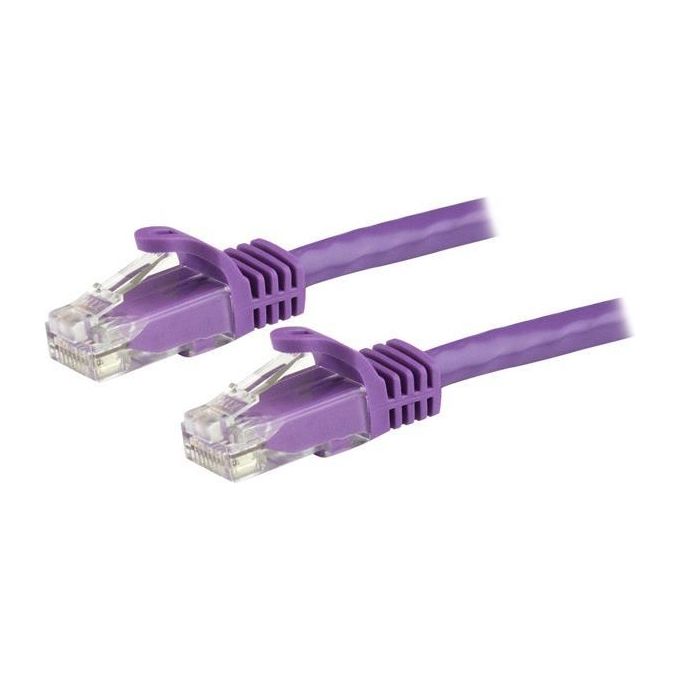 Startech.com Cavo Patch Cat6 15mt Filo di Rame Connettore Antistrappo Viola