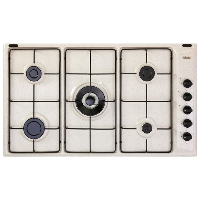 DeLonghi SL 59 DD Linea Continuativi Piano Cottura a Gas 5 Zone 1 Bruciatore Ultrarapido 90 cm Sabbia