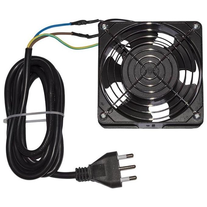 Link LKFAN220 Ventola 120x120x38mm 220V con Cavo 2mt Spina Italiana con Griglia