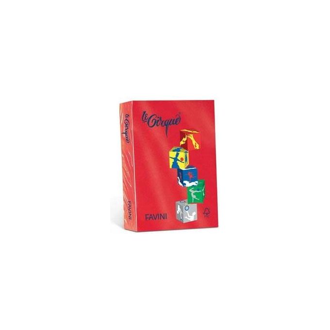 Favini A74C304 Le Cirque Carta Colorata A4 160 g-m² 250 Fogli colore Rosso Scarlatto