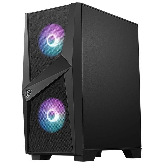 MSI MAG FORGE 100R Case PC Midi Tower ATX Vetro Temperato 3 Ventole ARGB USB 3.2 Gen1 colore Nero