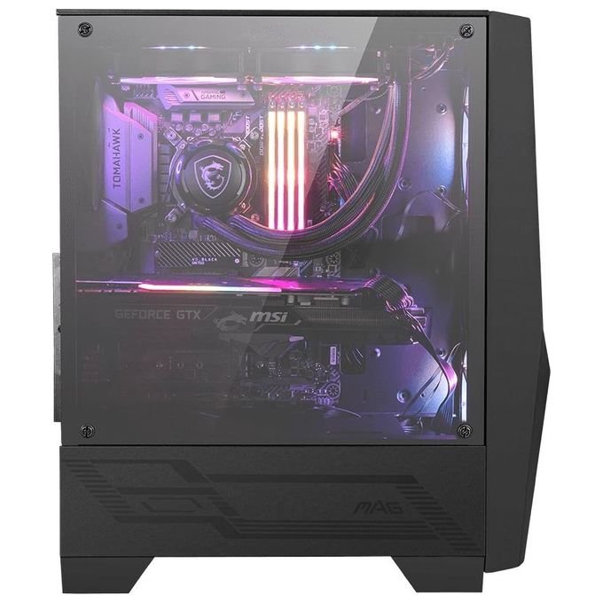 MSI MAG FORGE 100R Case PC Midi Tower ATX Vetro Temperato 3 Ventole ARGB USB 3.2 Gen1 colore Nero