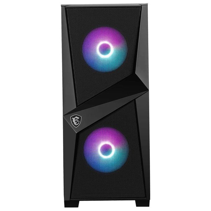 MSI MAG FORGE 100R Case PC Midi Tower ATX Vetro Temperato 3 Ventole ARGB USB 3.2 Gen1 colore Nero