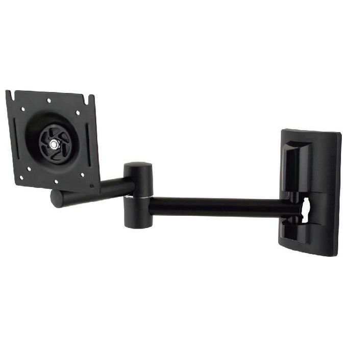 ITB OM07015 Supporto a Parete per TV Triplo Snodo Regolabile VESA 50x50 75x75 100x100 mm Rotazione 180° Inclinazione 10° Pivot 360° colore Nero