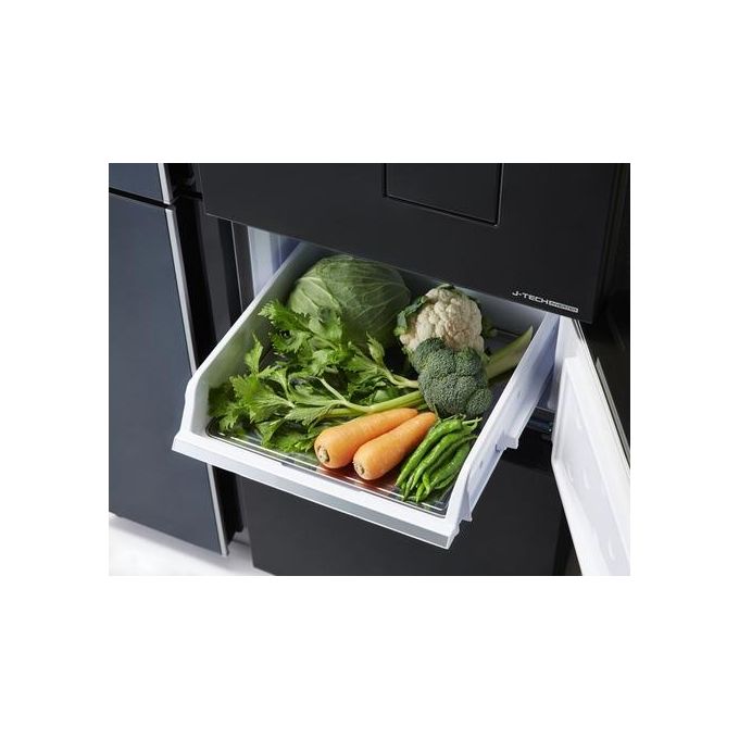 Sharp SJWX830FWH Frigorifero Americano 5 Porte 650 L 185 cm Classe A+ No Frost Plasmacluster 39 dB colore Grigio