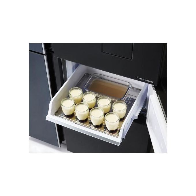 Sharp SJWX830FWH Frigorifero Americano 5 Porte 650 L 185 cm Classe A+ No Frost Plasmacluster 39 dB colore Grigio