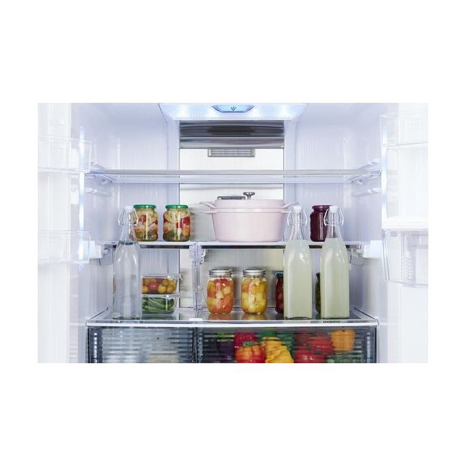 Sharp SJWX830FWH Frigorifero Americano 5 Porte 650 L 185 cm Classe A+ No Frost Plasmacluster 39 dB colore Grigio