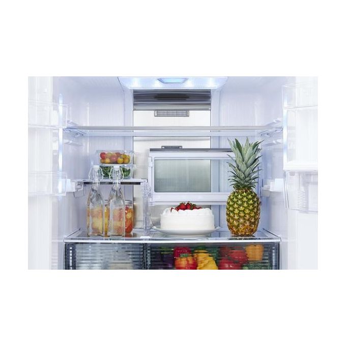 Sharp SJWX830FWH Frigorifero Americano 5 Porte 650 L 185 cm Classe A+ No Frost Plasmacluster 39 dB colore Grigio