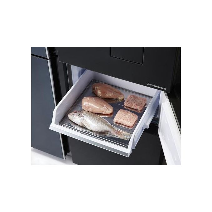 Sharp SJWX830FWH Frigorifero Americano 5 Porte 650 L 185 cm Classe A+ No Frost Plasmacluster 39 dB colore Grigio